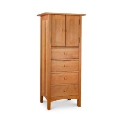 Burlington Shaker Tall Storage Chest -HomeNest Store Burlington Shaker Tall Storage Chest Natural Cherry