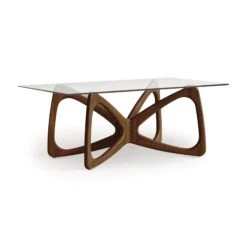 Butterfly Glass Top Dining Table