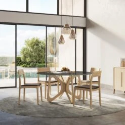 Front Page -HomeNest Store Butterfly Round Sintered Stone Top Table Life 1