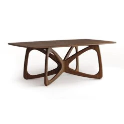 Butterfly Solid Top Dining Table -HomeNest Store Butterfly Solid Top Table 48x84 Natural Walnut