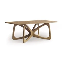 Butterfly Solid Top Dining Table -HomeNest Store Butterfly Solid Top Table 48x84 Sand Oak