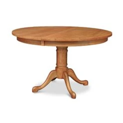 Cabriole Single Pedestal Round Extension Table