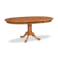 Cabriole Single Pedestal Round Extension Table -HomeNest Store Cabriole Round Extension Pedestal Table 2
