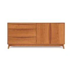 Catalina 3-Drawer, 2-Door Dresser -HomeNest Store Catalina 3Drawer 2Door Dresser Doors Right Autumn Cherry