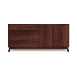 Catalina 3-Drawer, 2-Door Dresser -HomeNest Store Catalina 3Drawer 2Door Dresser Doors Right Cognac Cherry