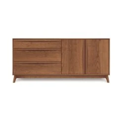 Catalina 3-Drawer, 2-Door Dresser -HomeNest Store Catalina 3Drawer 2Door Dresser Doors Right Saddle Cherry