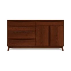 Catalina 5-Drawer, 2-Door Dresser -HomeNest Store Catalina 5 Drawer 2 Door Dresser Doors Right Cognac Cherry 1tzeqg
