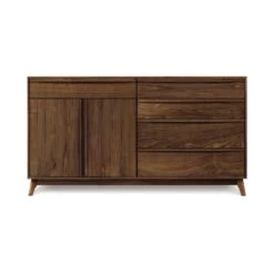 Catalina 5-Drawer, 2-Door Dresser -HomeNest Store Catalina 5 Drawer 2 Door Dresser Doors Right Natural Walnut z1tw1q