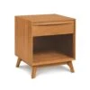 Catalina 1-Drawer Enclosed Shelf Nightstand -HomeNest Store Catalina Cherry 1 Drawer Enclosed Shelf Nightstand