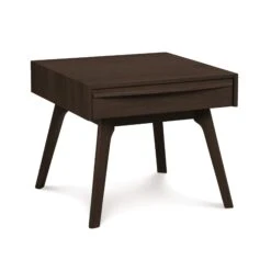 Catalina 1-Drawer Nightstand -HomeNest Store Catalina Cherry 1 Drawer Nightstand 17 Inch High Smoke Cherry