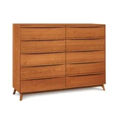Catalina 10-Drawer Dresser -HomeNest Store Catalina Cherry 10 Drawer Dresser Autumn Cherry