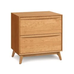 Catalina 2-Drawer Nightstand -HomeNest Store Catalina Cherry 2 Drawer Nightstand Natural Cherry