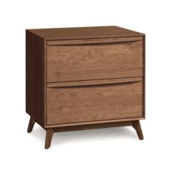 Catalina 2-Drawer Nightstand -HomeNest Store Catalina Cherry 2 Drawer Nightstand Saddle Cherry