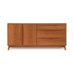 Catalina 3-Drawers, 2-Door Buffet -HomeNest Store Catalina Cherry 3 Drawer 2 Door Buffet Left Doors Autumn Cherry