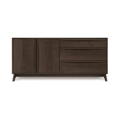 Catalina 3-Drawers, 2-Door Buffet -HomeNest Store Catalina Cherry 3 Drawer 2 Door Buffet Left Doors Smoke Cherry
