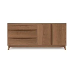 Catalina 3-Drawers, 2-Door Buffet -HomeNest Store Catalina Cherry 3 Drawer 2 Door Buffet Right Doors Saddle Cherry