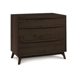 Catalina 3-Drawer Chest -HomeNest Store Catalina Cherry 3 Drawer Chest Smoke Cherry