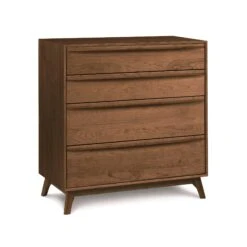 Catalina 4-Drawer Chest -HomeNest Store Catalina Cherry 4 Drawer Chest Saddle Cherry