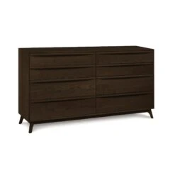 Catalina 8-Drawer Dresser -HomeNest Store Catalina Cherry 8 Drawer Dresser Smoke Cherry