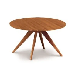 Catalina Round Extension Table -HomeNest Store Catalina Cherry Round Extension Table 48 Inch Round Autumn Cherry