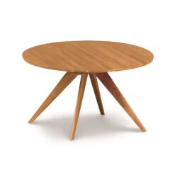 Catalina Round Extension Table -HomeNest Store Catalina Cherry Round Extension Table 48 Inch Round Natural Cherry