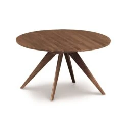 Catalina Round Extension Table -HomeNest Store Catalina Cherry Round Extension Table 48 Inch Round Saddle Cherry