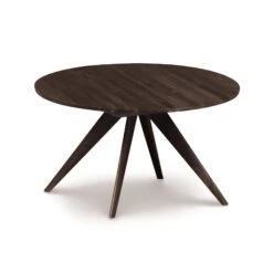 Catalina Round Extension Table -HomeNest Store Catalina Cherry Round Extension Table 48 Inch Round Smoke Cherry