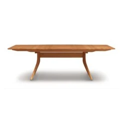 Catalina Trestle Extension Table -HomeNest Store Catalina Cherry Trestle Extension Table 40x60 with 1 Extension Leaf Natural Cherry