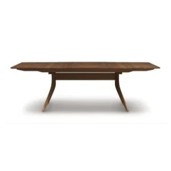 Catalina Trestle Extension Table -HomeNest Store Catalina Cherry Trestle Extension Table 40x60 with 1 Extension Leaf Saddle Cherry