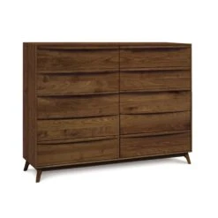 Catalina 10-Drawer Dresser -HomeNest Store Catalina Walnut 10 Drawer Dresser