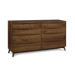 Catalina 8-Drawer Dresser -HomeNest Store Catalina Walnut 8 Drawer Dresser