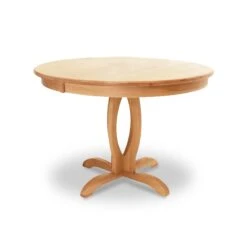 Cherry Blossom Single Pedestal Round Table -HomeNest Store Cherry Blossom Single Pedestal Solid Top Table 42 Inch Natural Maple