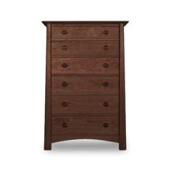 Cherry Moon 6-Drawer Chest -HomeNest Store Cherry Moon 6 Drawer Chest Natural Walnut