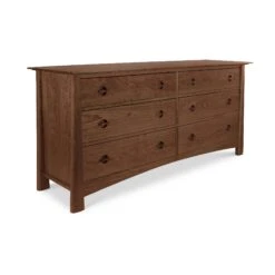 Cherry Moon 6-Drawer Dresser -HomeNest Store Cherry Moon 6 Drawer Dresser Natural Walnut