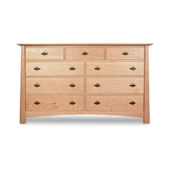Cherry Moon 9-Drawer Dresser -HomeNest Store Cherry Moon 9 Drawer Dresser Natural Maple