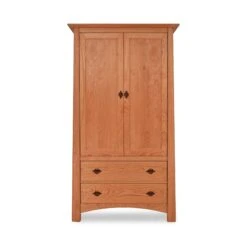 Cherry Moon Armoire -HomeNest Store Cherry Moon Armoire 2 Drawer 20 Deep Natural Cherry