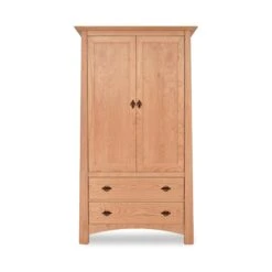 Cherry Moon Armoire -HomeNest Store Cherry Moon Armoire 2 Drawer 24 Deep Natural Maple