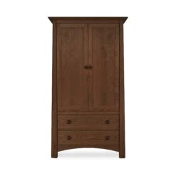 Cherry Moon Armoire -HomeNest Store Cherry Moon Armoire 2 Drawer 24 Deep Natural Walnut