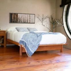 Cherry Moon Dovetail Platform Bed -HomeNest Store Cherry Moon Dovetail Bed Life 1