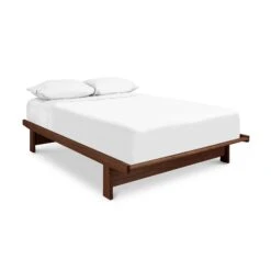 Cherry Moon Dovetail Platform Bed -HomeNest Store Cherry Moon Dovetail Bed Queen Natural Walnut