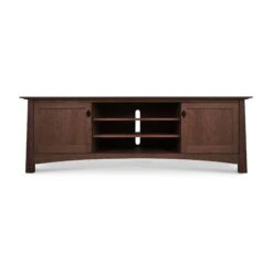Cherry Moon 80" TV-Media Console -HomeNest Store Cherry Moon Large 80 Inch TV Stand Wood Doors Natural Walnut