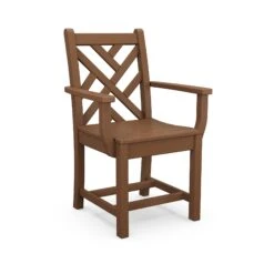 POLYWOOD Chippendale Outdoor Dining Arm Chair -HomeNest Store Chippendale Outdoor Dining Arm Chair CDD200TE Teak