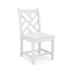 POLYWOOD Chippendale Outdoor Dining Side Chair -HomeNest Store Chippendale Outdoor Dining Side Chair CDD100WH White