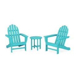 POLYWOOD Classic Adirondack 3-Piece Set -HomeNest Store Classic Adirondack 3 Piece Set PWS417 1 AR Aruba