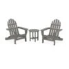 POLYWOOD Classic Folding Adirondack 3-Piece Set -HomeNest Store Classic Folding Adirondack 3 Piece Set