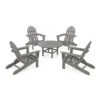 POLYWOOD Classic Folding Adirondack 5-Piece Conversation Group -HomeNest Store Classic Folding Adirondack 5 Piece Conversation Group