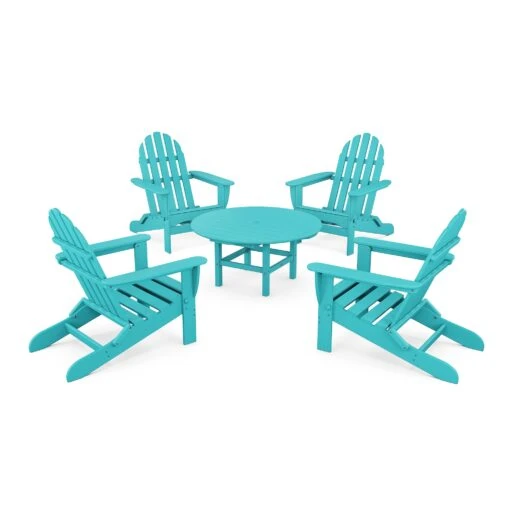 POLYWOOD Classic Folding Adirondack 5-Piece Conversation Group - Image 9