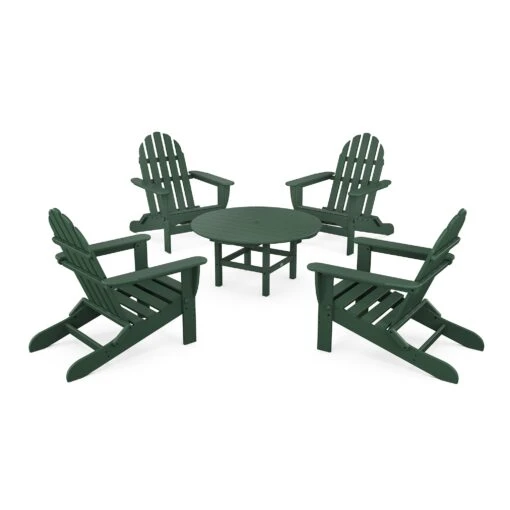 POLYWOOD Classic Folding Adirondack 5-Piece Conversation Group - Image 8