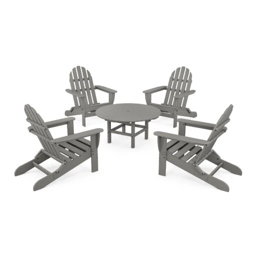 POLYWOOD Classic Folding Adirondack 5-Piece Conversation Group - Image 2