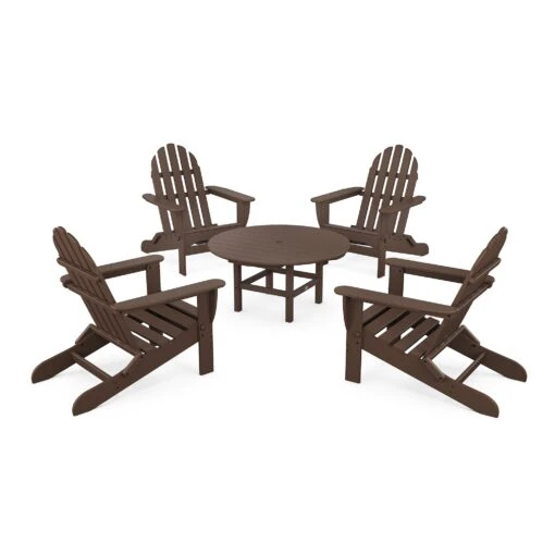 POLYWOOD Classic Folding Adirondack 5-Piece Conversation Group - Image 5